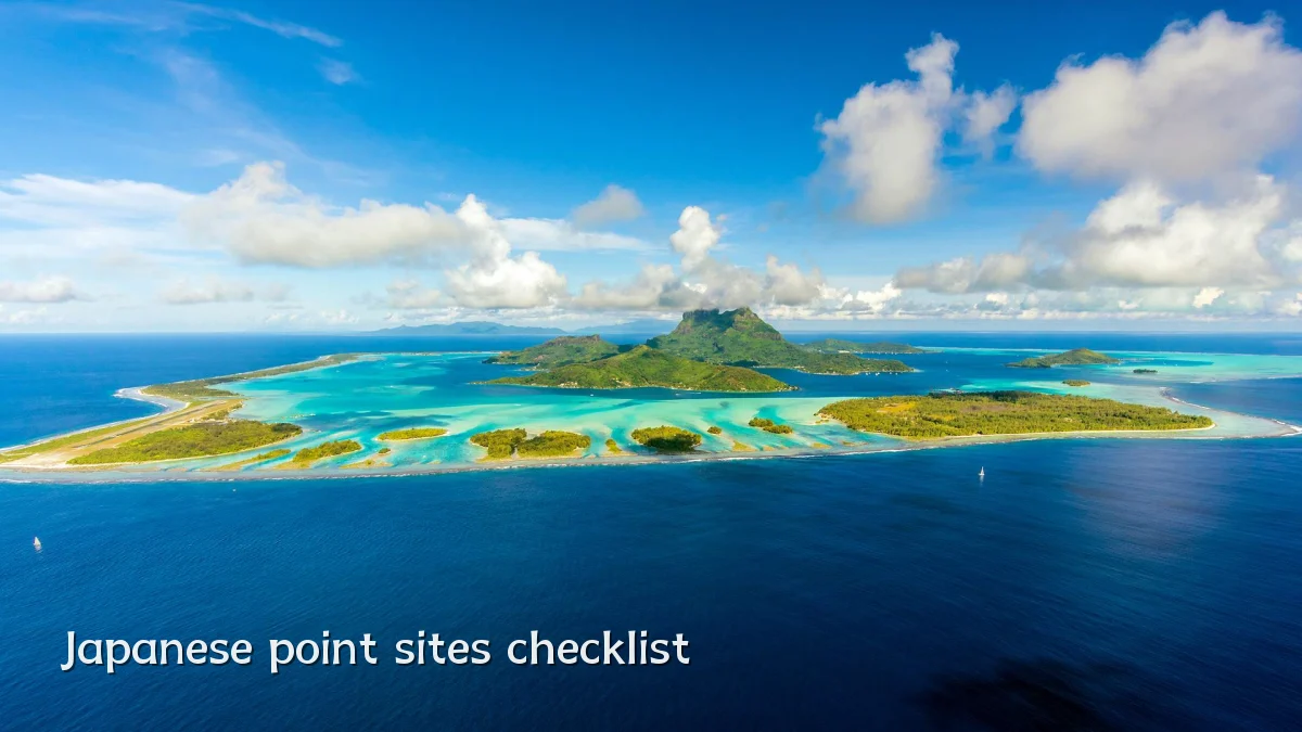 Japanese point sites checklist