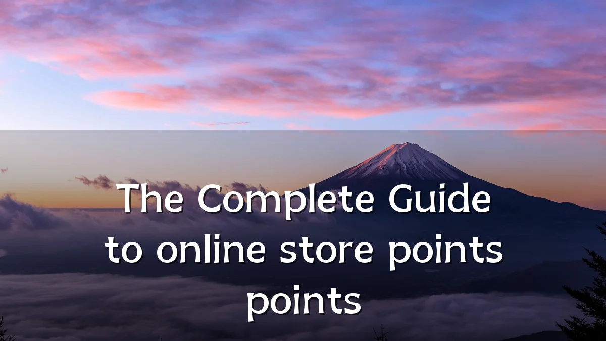 The Complete Guide to online store points points